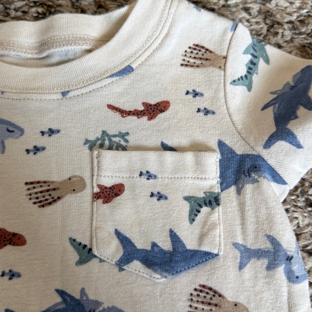 Carter's Cream and blue ocean Graphic Tee - Picture 2 of 4
